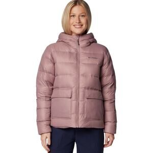 New‎ Columbia Harmony Falls Hooded Down Zip Jacket Women's L Fig Puffer Purple